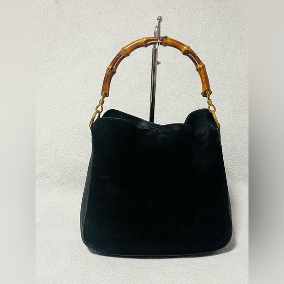 Gucci Bamboo Suede/Leather Shoulder Bag - Picture 7 of 13
